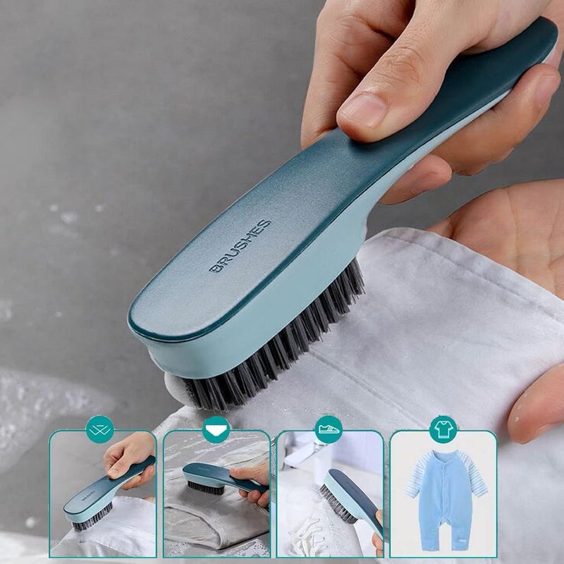 Selaurel Laundry Scrub Brush 2 Pack Soft Bristle Brush Cleaning Brush for Stains Clothes Scrubbing Brush Household Cleaning Tool for Bathroom Countertops Bathtubs (Gray) - Image 3
